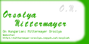 orsolya mittermayer business card